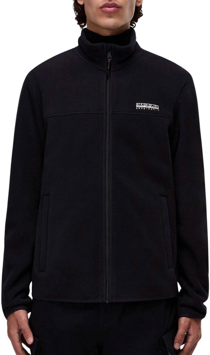 Napapijri Dergana Full Zip Fleece Vest Heren Zwart