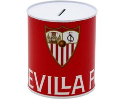 Sevilla FC Spaarpot en Thermosbeker Set - Spaarpot voor Munten en Biljetten - Officieel Fanartikel
