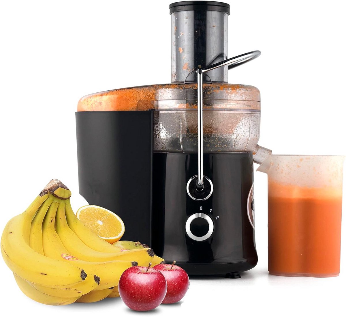 Krachtige XL Slowjuicer 600W Stille Pers voor Fruit en Groente BPA-Vrij Gemakkelijk Schoonmaken
