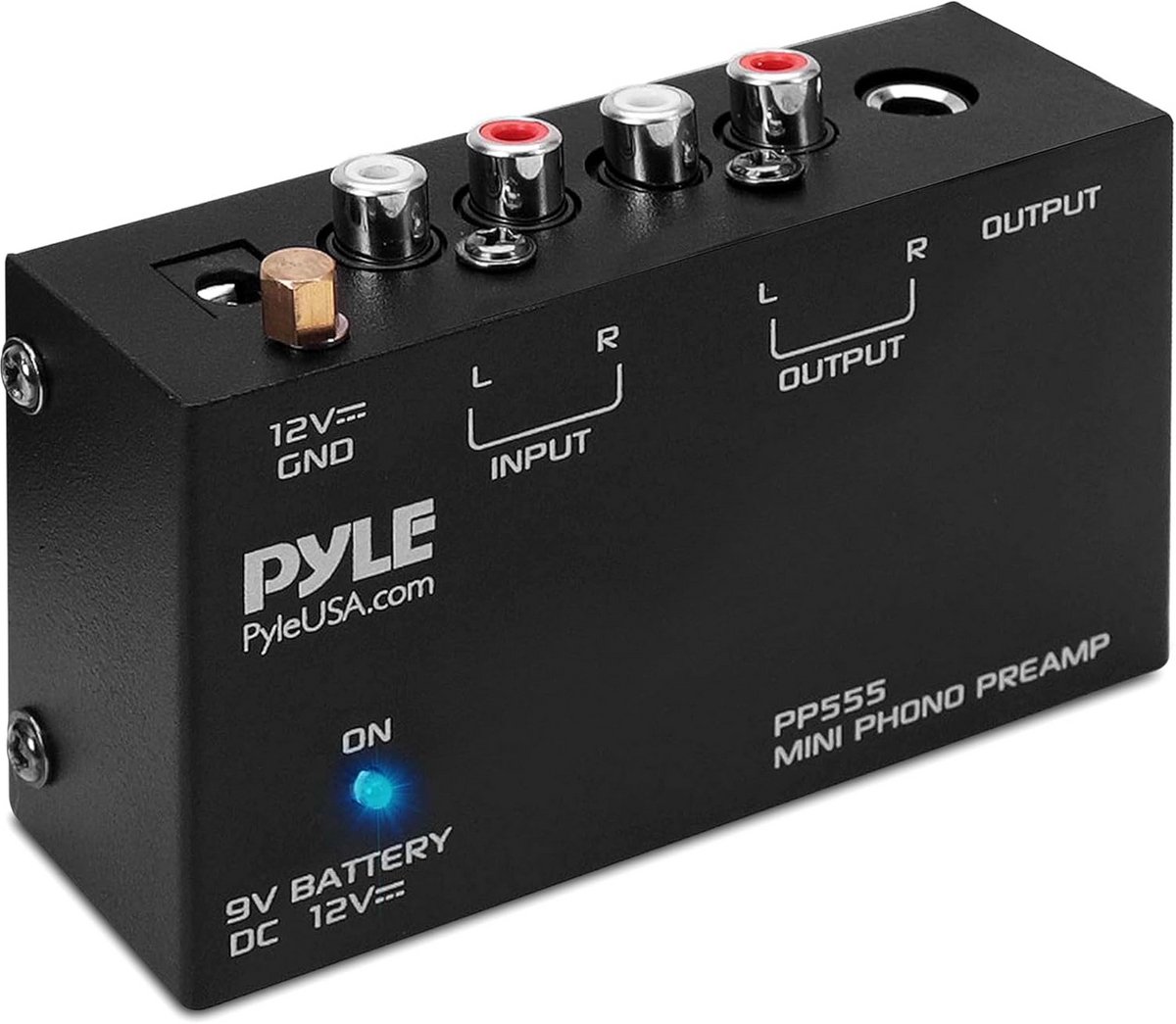 Draaiboek Voorversterker voor Plattenspelers - Compacte Stereo Phono Preamp met Batterij- en Adaptervoeding