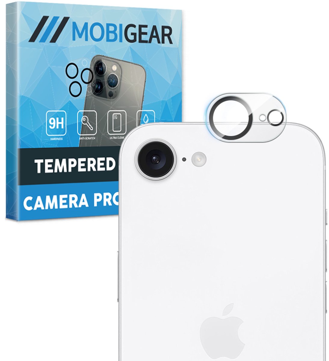 Mobigear Screenprotector geschikt voor Apple iPhone 17e Glazen | Mobigear Camera Lens Protector - Case Friendly