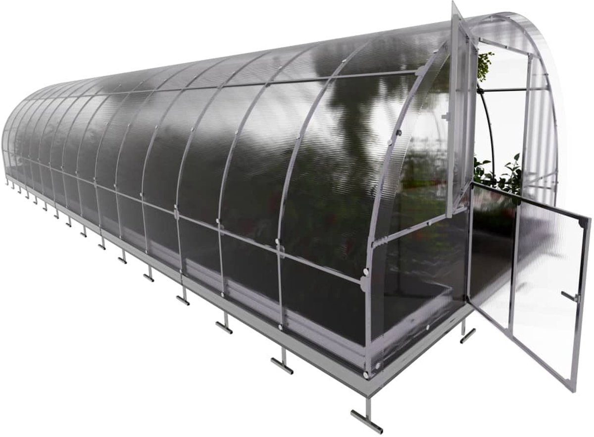Klasika Serre de jardin en polycarbonate 3x10m 30m² Tube
