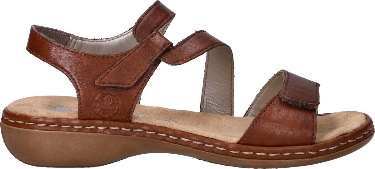 Rieker Dames sandalen Sandalen Plat cognac Bruin