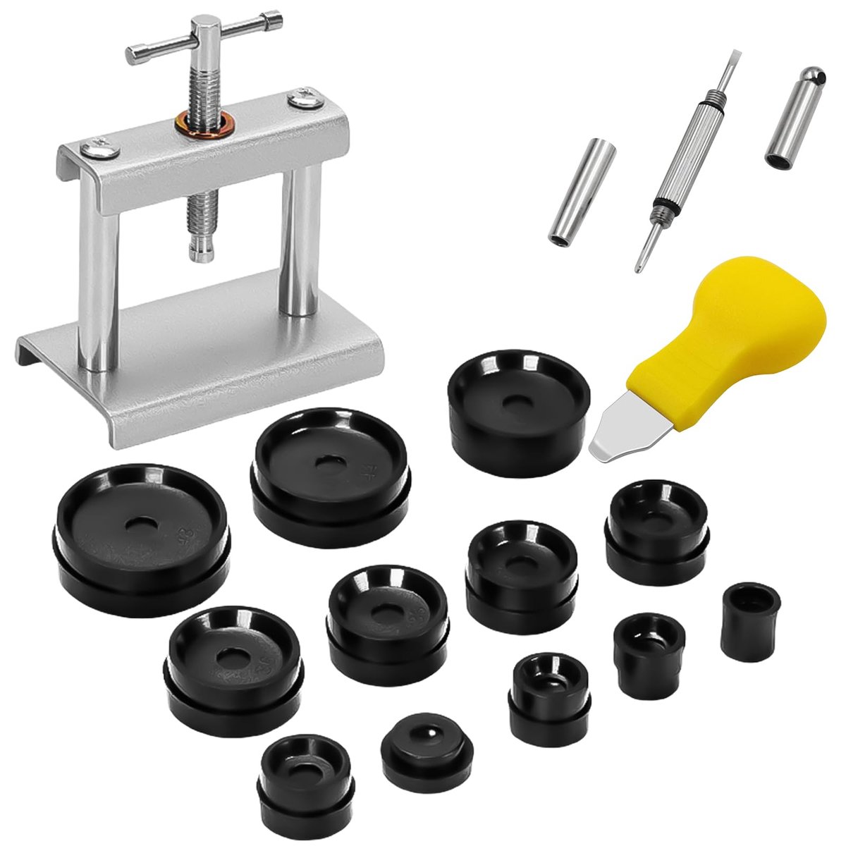 Horloge Druk Set - 12 Vormen en H-Vormige Hefboom - Voor Horloge Reparatie