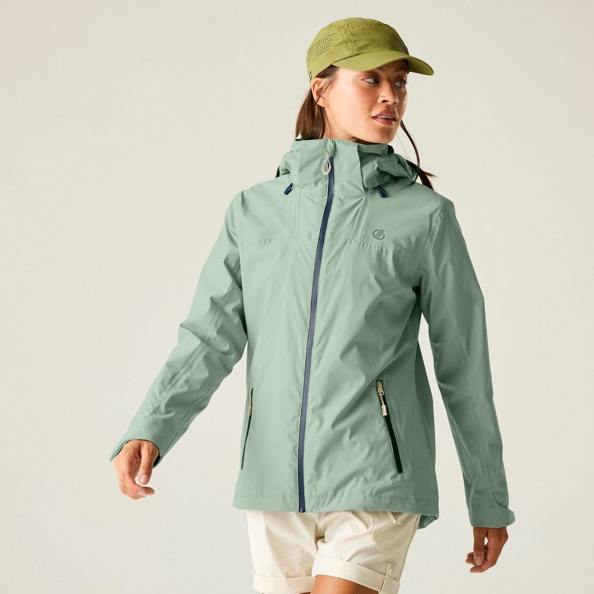 Dare2B Switch Up III waterdichte wandeljas met capuchon voor dames Grenate