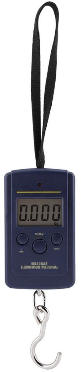MMM® Hangweegschaal - Bagageweegschaal - Weeghaak - Blauw - 10 cm x 10 cm x 4 cm