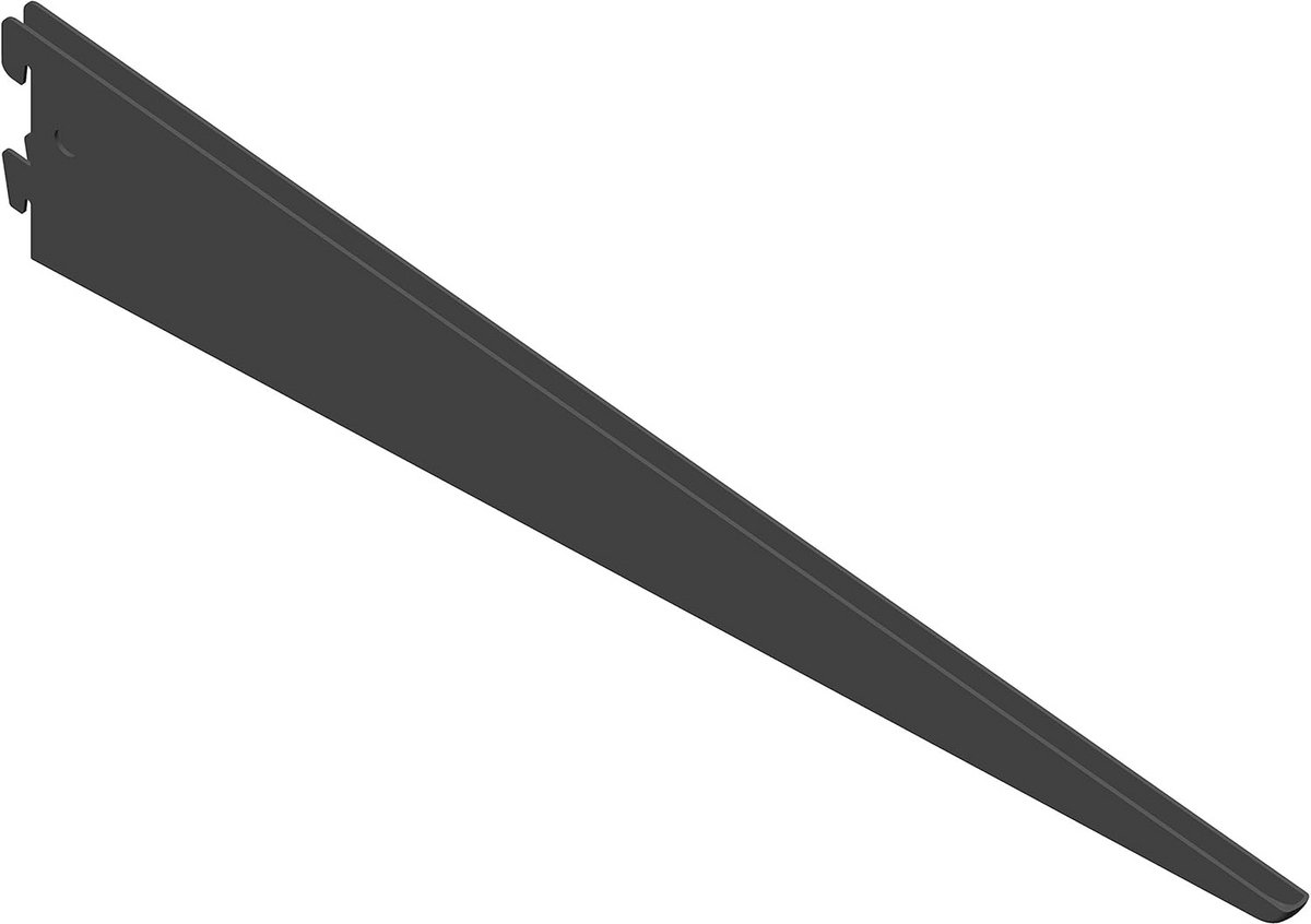 U-vormige Steunen voor Rekken en Wandrails 47 cm Zwart (Set van 2)