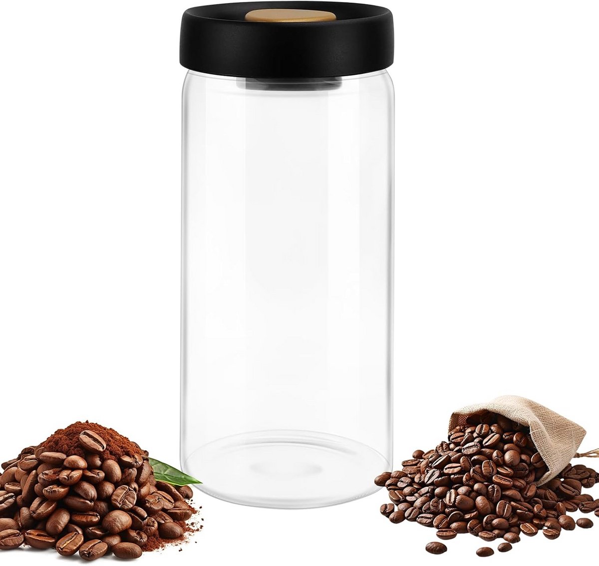 Vacuüm Koffiebus 1.8L Met Luchtdichte Deksel voor Bonen, Thee en Noten