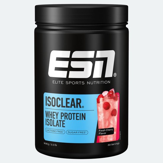 ESN ISOCLEAR Whey Isolate Proteine Poeder, Fresh Cherry, 908 g, 30 Porties Heldere Wei Poeder - Lactosevrij Eiwitshake van Merkloos — afbeelding 2