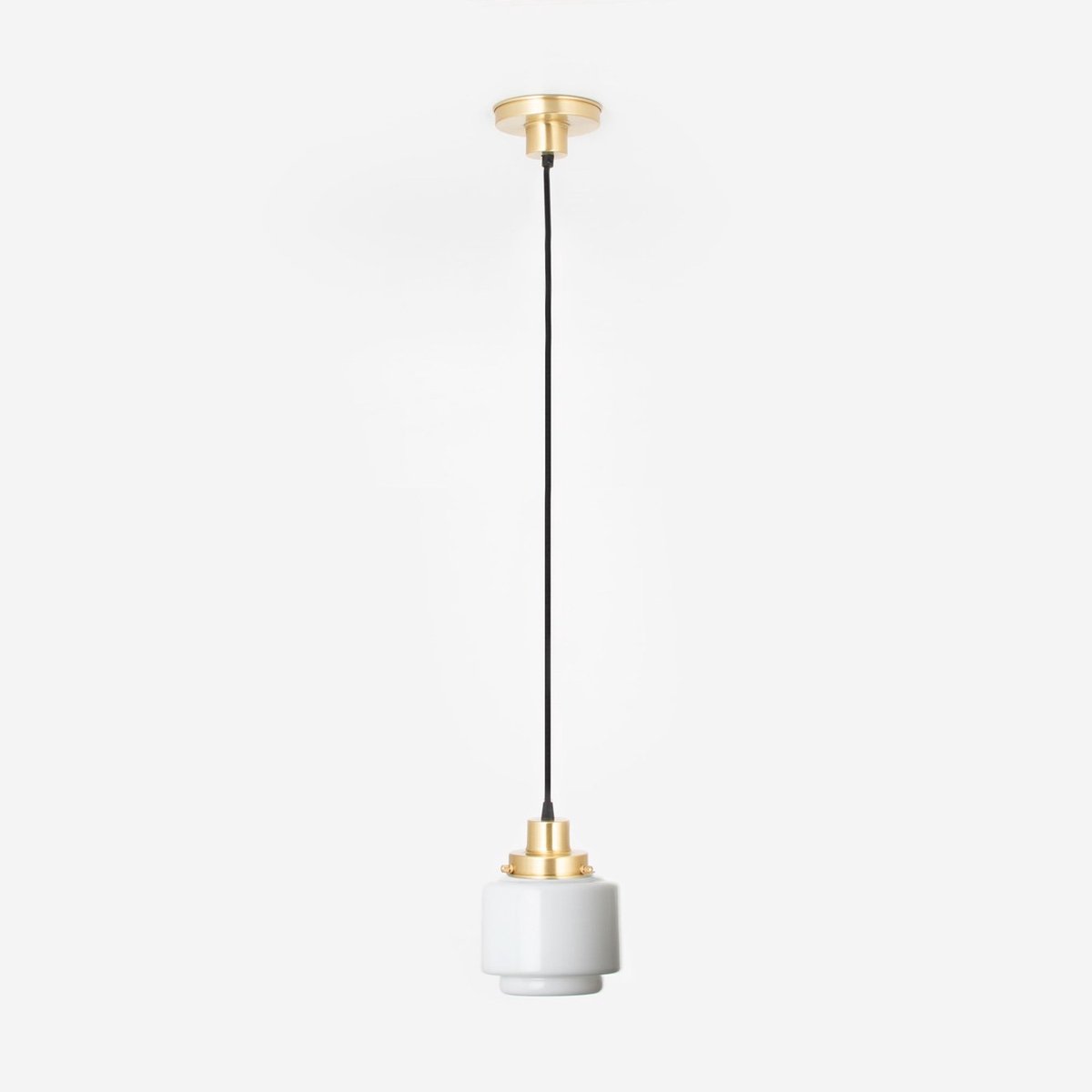 Hanglamp aan snoer Getrapte Cilinder Small 20's Messing - Art Deco Trade