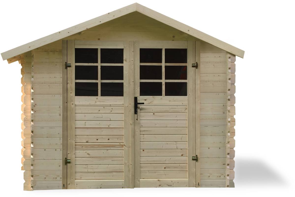 Bol.com Traditioneel houten tuinhuisje - 8.88 m2 - 2.98 x 2.98x 2.18 m - 28 mm aanbieding