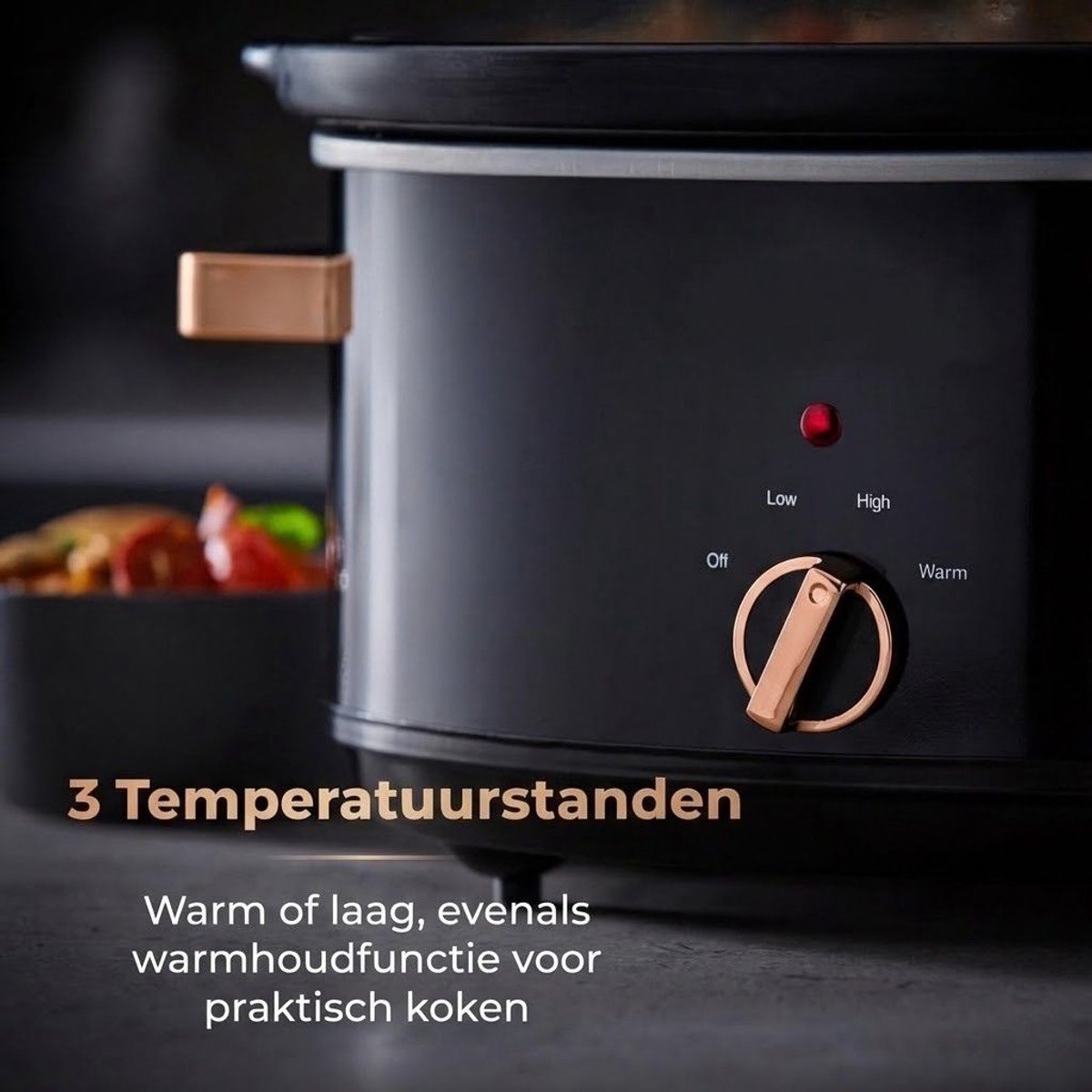 SNJY® Slowcooker 6,5L met Timer en 3 Kookinstellingen - afbeelding 3