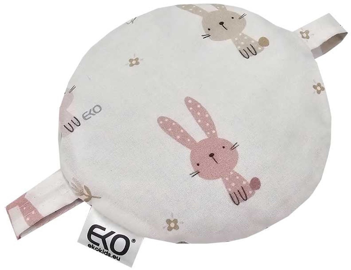 Cherry pit heat pad 15 x 15 cm Bunny / Rose Pink