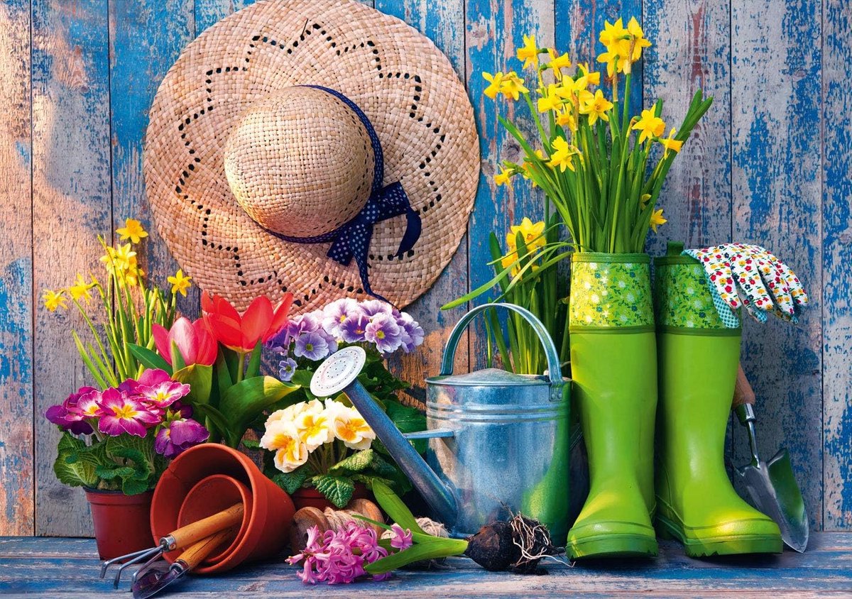 1000 Stukken Puzzel Bloemrijk Tuinontwerp Puzzelstukjes