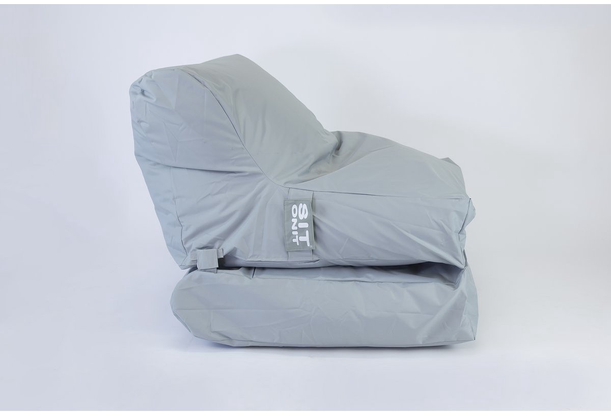 Sit On It Zitzakbed - Loungekussen - Lichtgewicht - Grijs - Weerbestendig en UV-bestendig - Comfortabel en Multifunctioneel