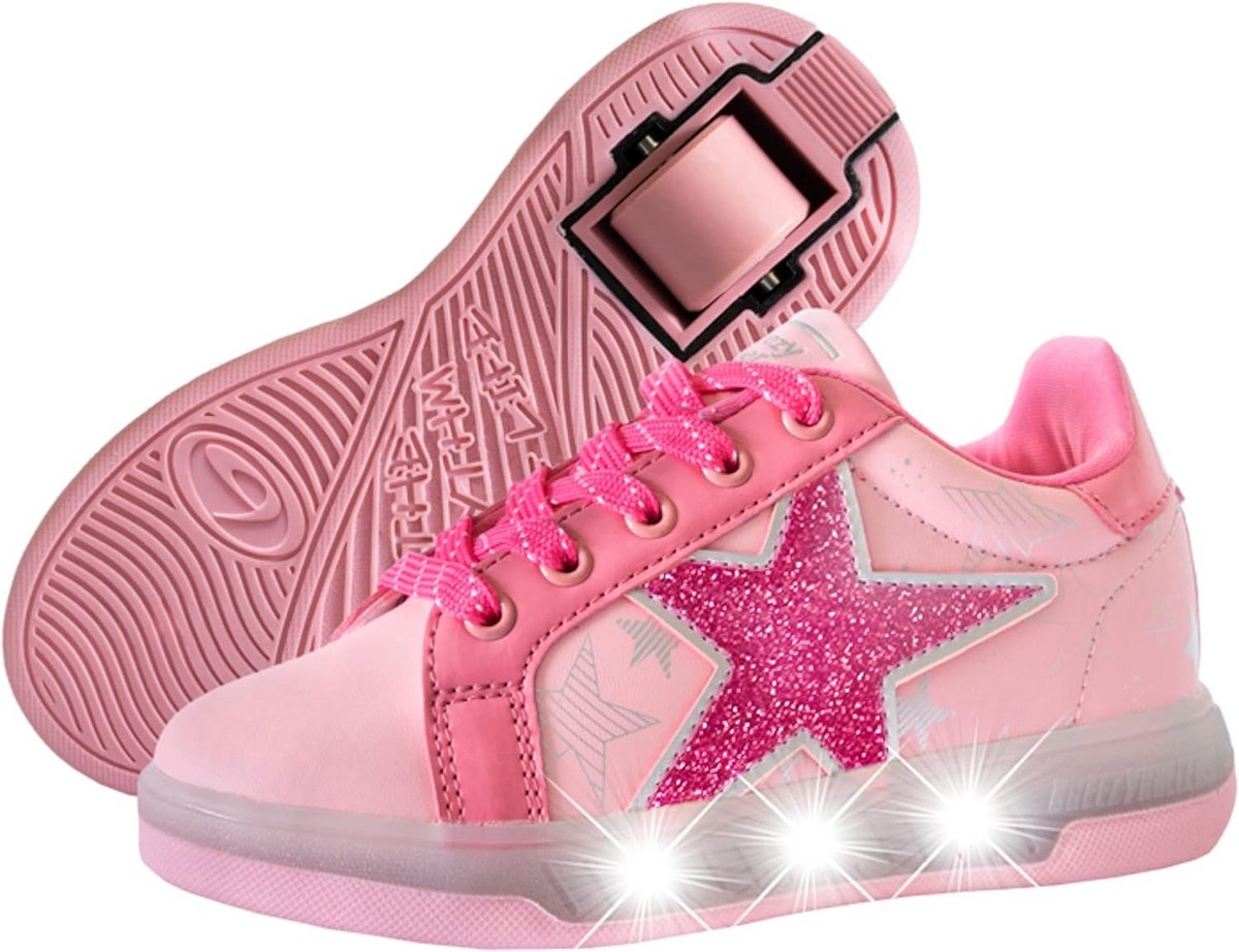 Meisjes Sneakers met Wielen LED Lichten Inklapbare Rolschaatsen Kinderen