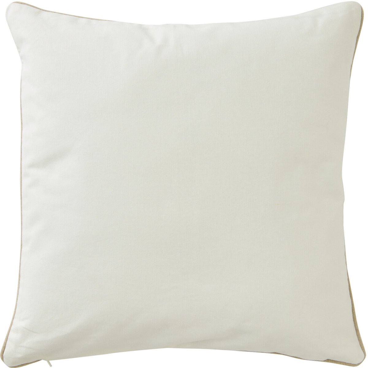 J-Line kussen Schelp - katoen - wit/blauw Multi