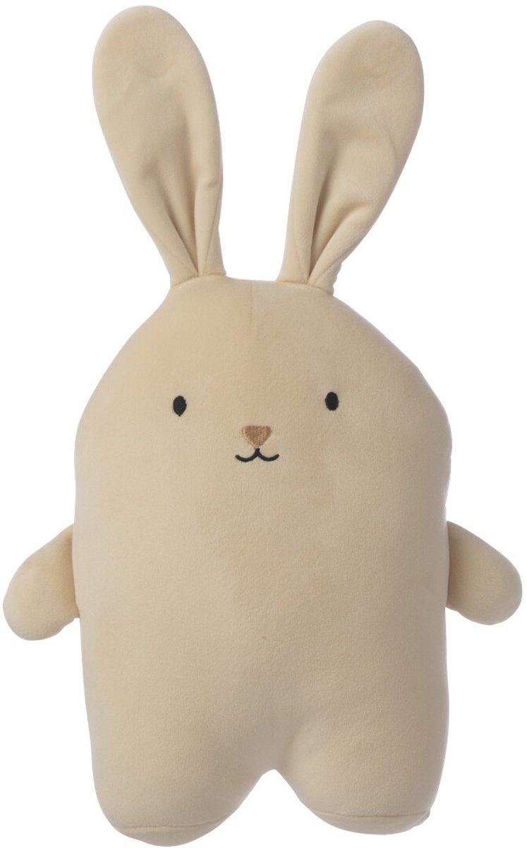 J-Line decoratie Konijn - polyester - beige - small