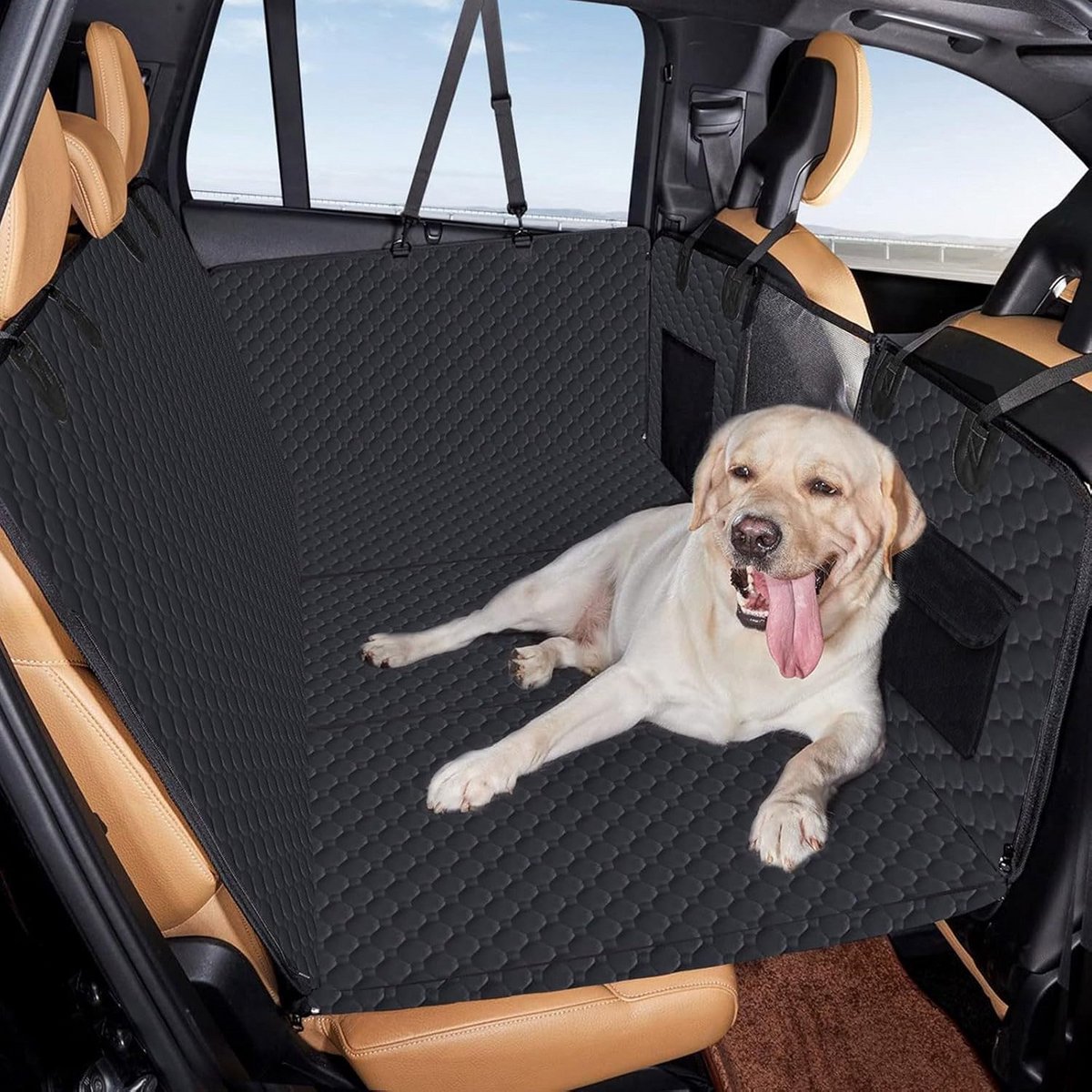 Waterdichte en Krasbestendige Honden Autostoelhoes met Stevige Ondersteuning - Universeel voor Auto, SUV en Pickup