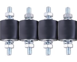 4x Rubber Stootbuffers M8 - Antivibratie Voeten voor Warmtepomp & Airco (Schokdemping)