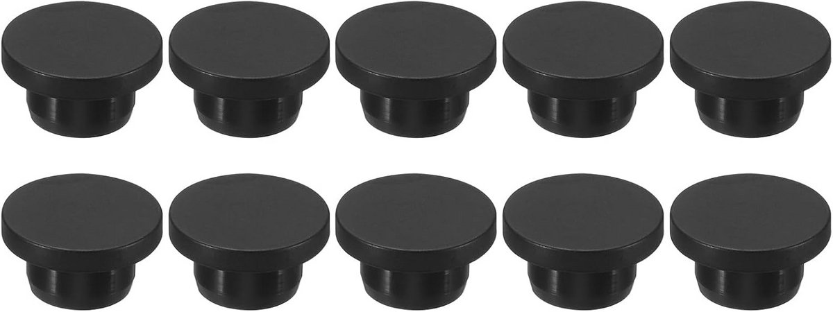 18 mm Zwarte Siliconen Rubberen Stopper Set voor Gaten en Buisafsluiting (10 Stuks)
