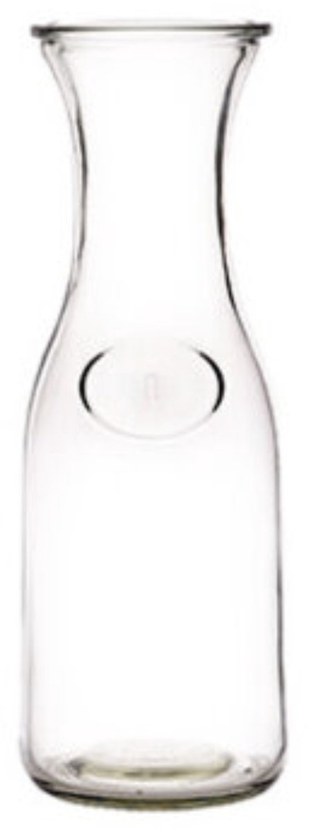 Cosy & Trendy Waterkaraf - transparant - glas - 1 liter - sapkan - 28 cm