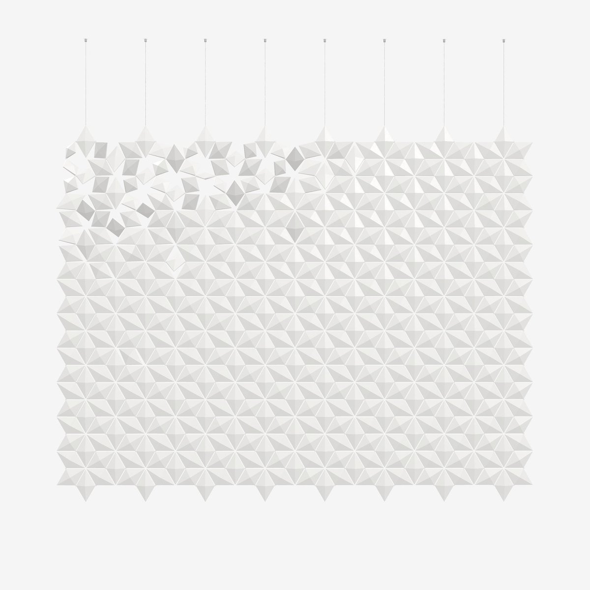 Hangend Kamerscherm Facet 238x230cm (bxh) - Wit