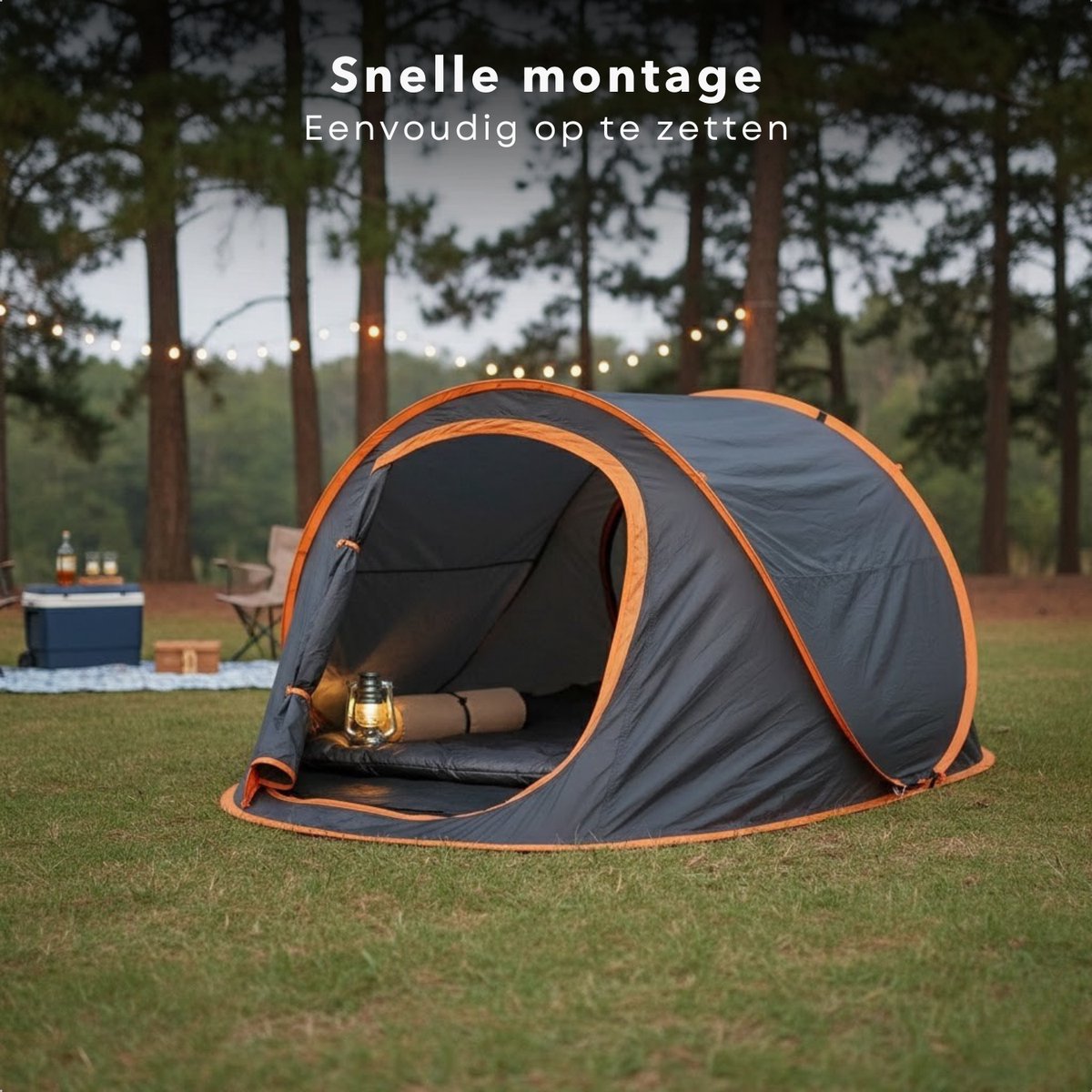 Cheqo® Pop Up Tent 2 Persoons - Pop Up Tent - Popuptent 2 Persoons - Popuptent - Campingtent 2 Persoons - Kampeertent 2 Persoons - Automatische Tent 2 Persoons - Werptent 2 Persoons - Koepeltent 2 Persoons – foto 3