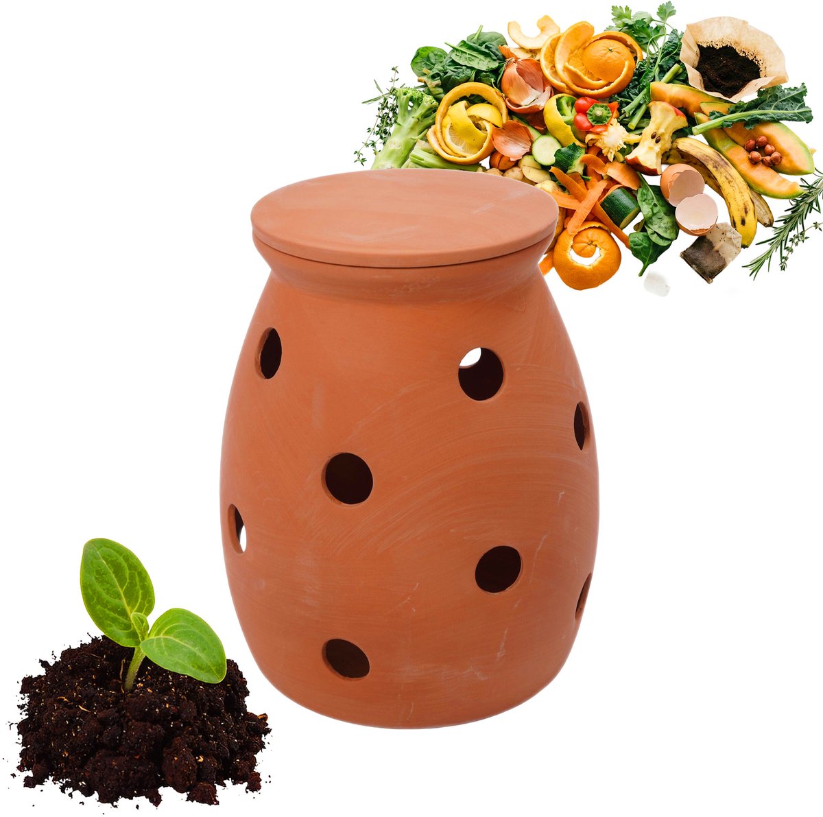 wormenbak - 5 l - terracotta