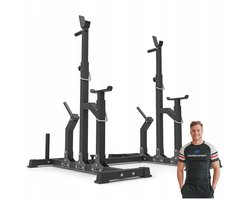 Marbo Sport - Squat Rack met veiligheidssteunen - Squatrek - MS-S104 2.0 - Voor squats en bankdrukken - Krachttraining en thuisgym en Home Gym - Max. 300 kg - Zwart