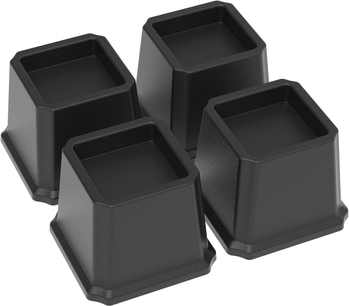 Set van 4 Stevige Bedverhogers 7,5 cm Zwart - Meubel Liften voor Bank en Tafel
