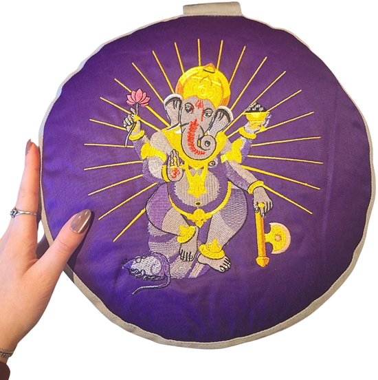 YogaStyles Meditatiekussen Symbolic Ganesha Paars van YogaStyles — afbeelding 5