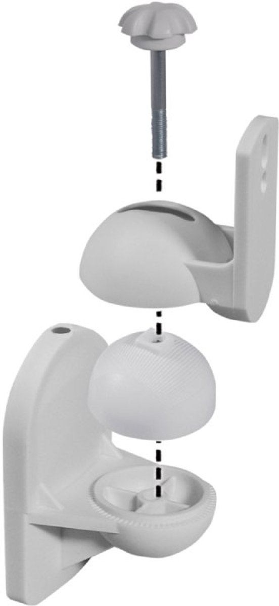 My Wall luidspreker muurbeugel set voor kleine luidsprekers - tot 3,5 kg / wit van My Wall — afbeelding 2