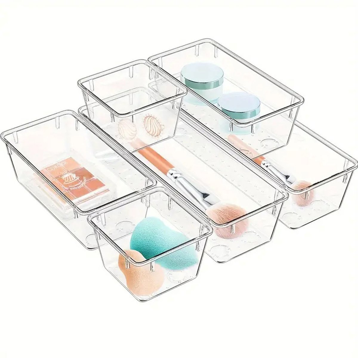Somstyle Lade Organizer Bakjes - 44 Stuks - Bureau Accessoires - Keukenkast Ladeverdeler - Make Up Opbergbakjes - Transparant — cadeau in Cadeau-ideeën - foto 8