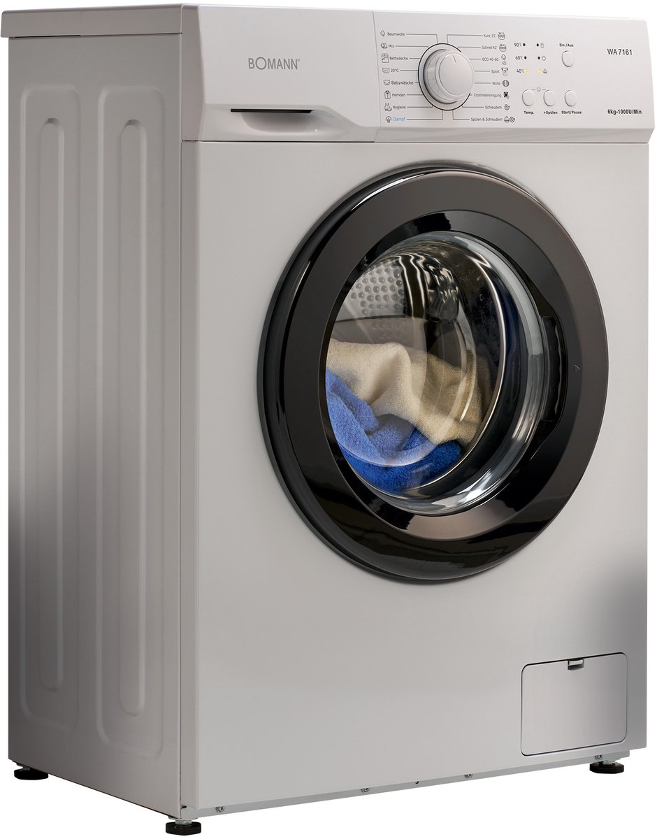 Bomann WA 7161 W Wasmachine - 6KG - 1000 toeren - 16 programma's - Energieklasse A — afbeelding 3