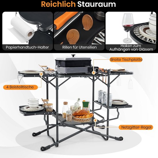 Campingkeuken - Kampeerkast - Kampeerkeuken - Opvouwbaar - Inklapbaar - Outdoor — afbeelding 5