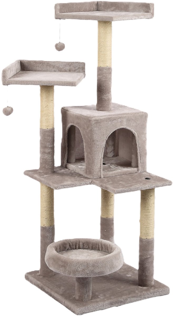 Homestyle Levi - Krabpalen - 45x45x112 cm Lichtgrijs