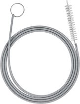 Borstel voor lange slangen, 155 cm, nylon en roestvrij staal
