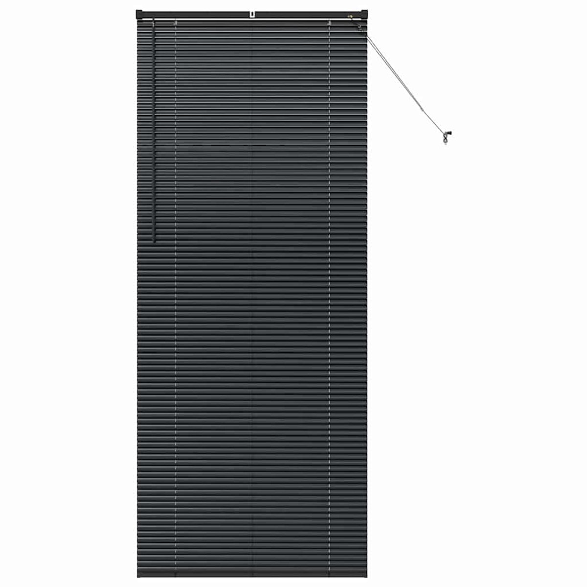 vidaXL - Venetiaanse - jaloezie - Zwart - 220 - x - 95 - cm - 25 - mm - Aluminium