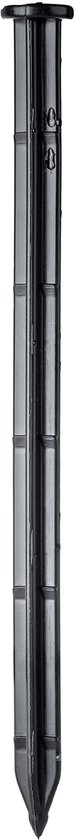 KADAX Lot De 100 Piquets D'Ancrage Sol 25 Cm - Plastique Renforcé Avec Picots, Fixation Bordures Grilles Pelouse (Noir)