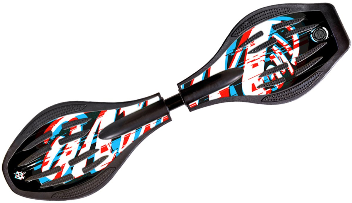 Schildkröt waveboard The Wave - Black Glitch streetsurfing skateboard. — afbeelding 11