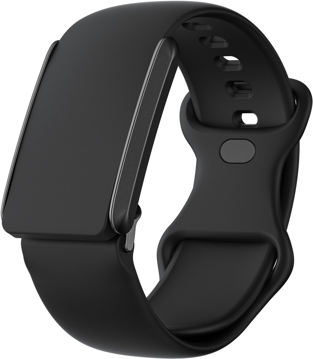 Strap-it Siliconen bandje met druksluiting - geschikt voor de Whoop 4.0 (zwart)