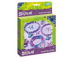 Disney Stitch Totum 3 bedel armbandjes maken met kralen, hart- en 2 Stitch bedels - speelgoed cadeau tip meisjes knutselset sieraden creatief Lilo & Sitch