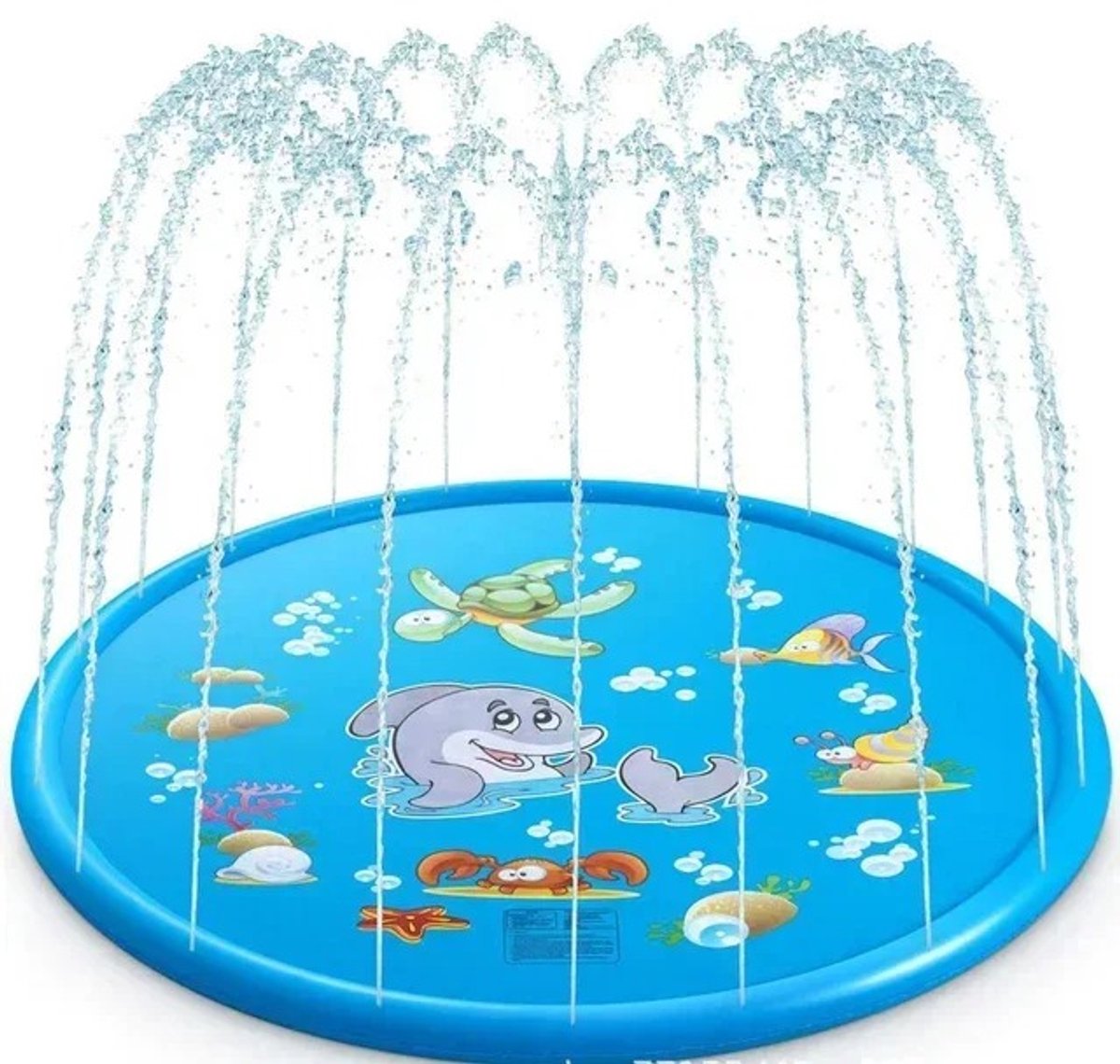 Waterspeelmat - Opblaasbaar Speelkleed - Splash Pad - Buitenspeelgoed Kinderen - Watermat voor Tuin - Water Sprinkler Speelgoed - Rond Zwemkleed - PVC Spray Mat - 170cm Diameter - Waterspeelgoed Peuters - Waterpret in Zomer - Perfect Voor Warme Dagen