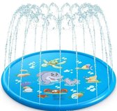 Waterspeelmat - Opblaasbaar Speelkleed - Splash Pad - Buitenspeelgoed Kinderen - Watermat voor Tuin - Water Sprinkler Speelgoed - Rond Zwemkleed - PVC Spray Mat - 170cm Diameter - Waterspeelgoed Peuters - Waterpret in Zomer - Perfect Voor Warme Dagen