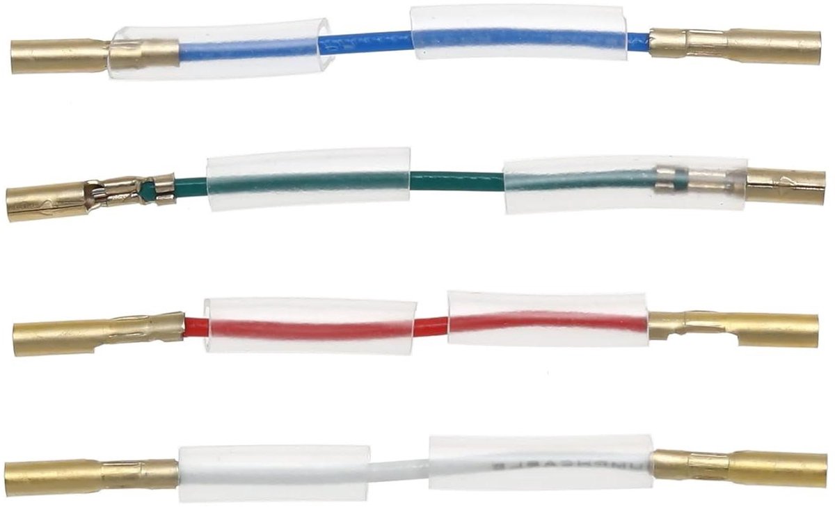 Allecto Plus - Oxygen Free Copper - Stereo Headshell Lead Wires - Phonograph Turntable Accessoires - 4 stuks