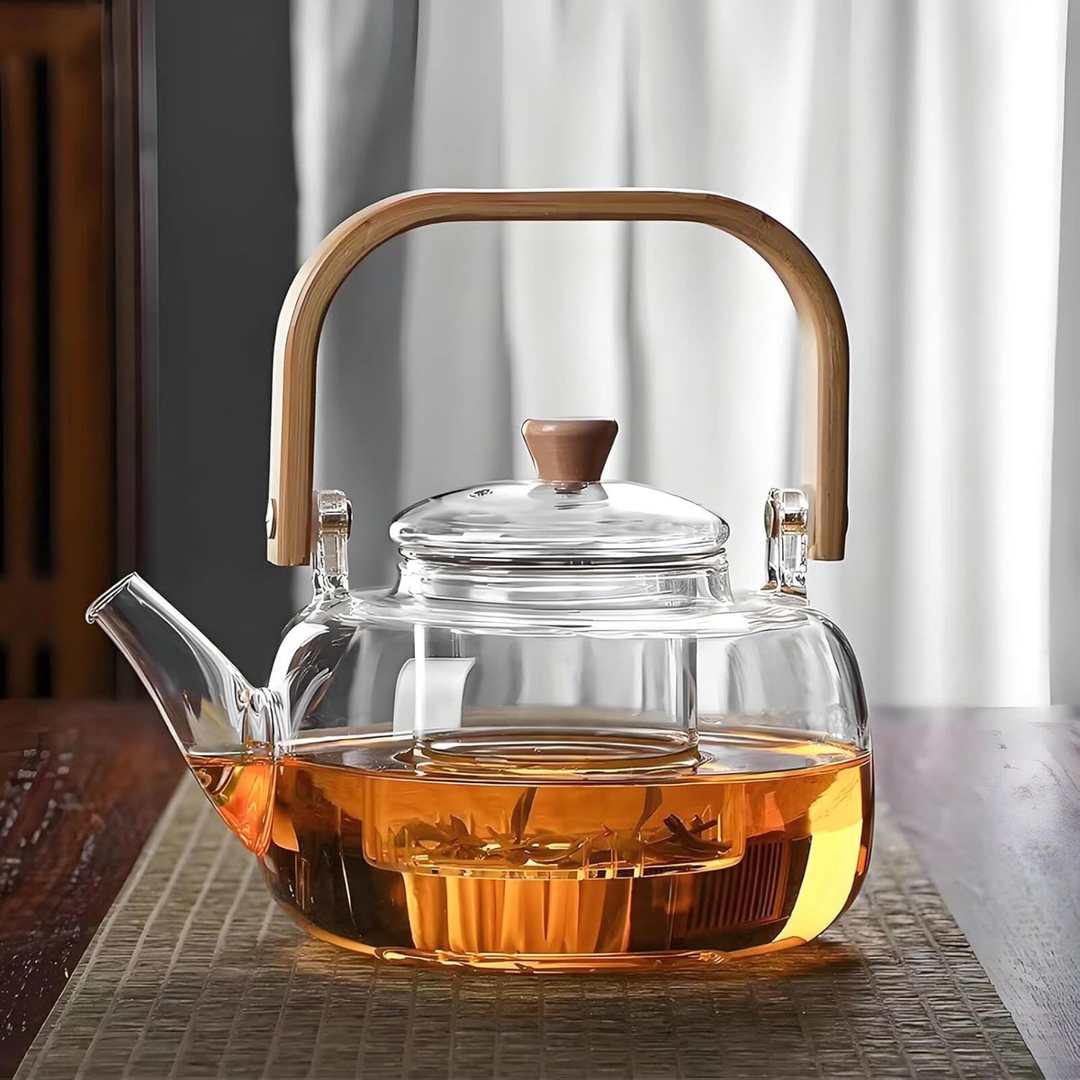 Glazen theepot met infuser - Hittebestendig - 1000 ml
