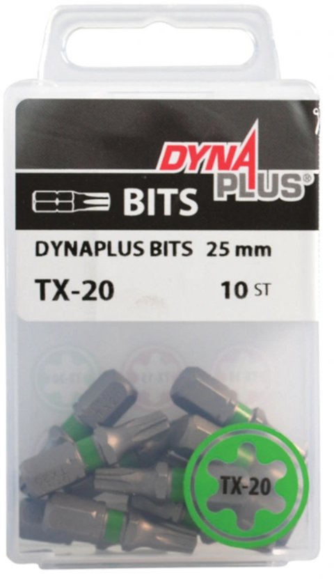 Dynaplus torx TX-25 longueur 25 mm set = 10 pcs orange