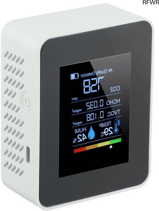 BRESSER CO² luchtkwaliteitsmonitor | grijs | 7004020QT5000