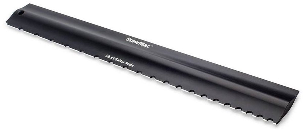 StewMac SM4012 2-in-1 Precisie + Ingezaagde Rechte Liniaal – Short Scale Gitaar